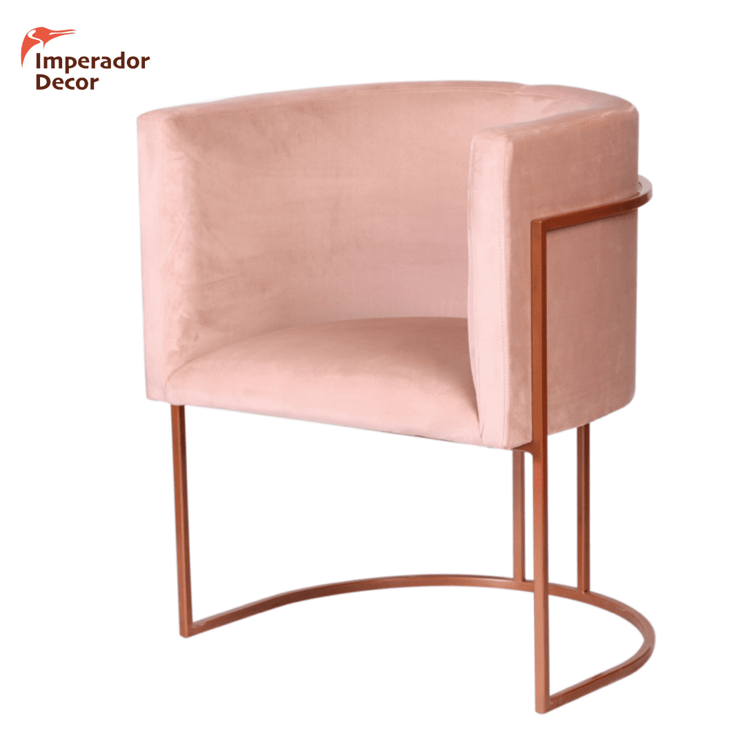 Poltrona Luna Rosa e Cobre p/ Sala