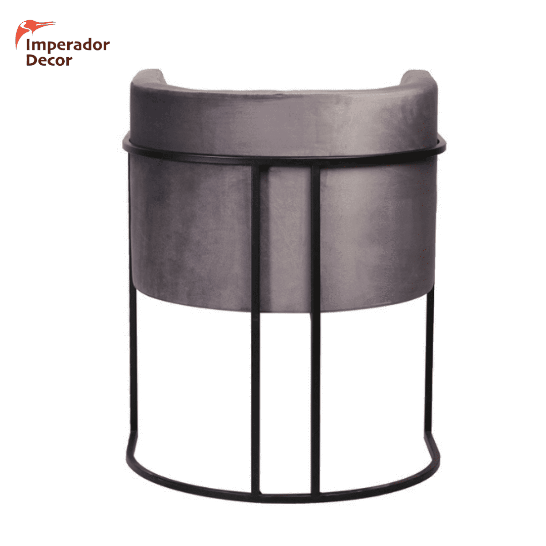 Poltrona Luna Cinza e Preto p/ Sala