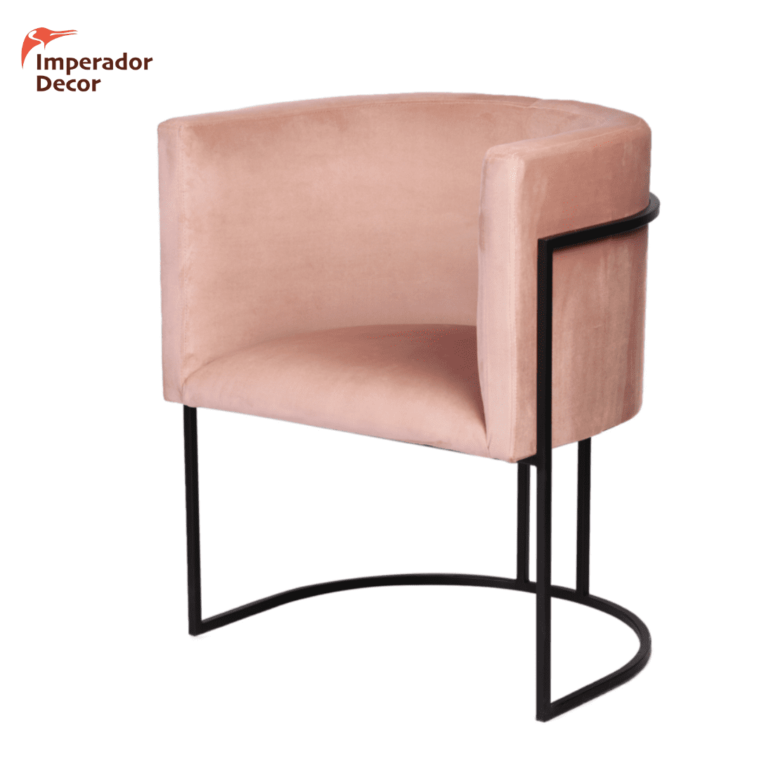 Poltrona Luna Rosa e Preto p/ Sala