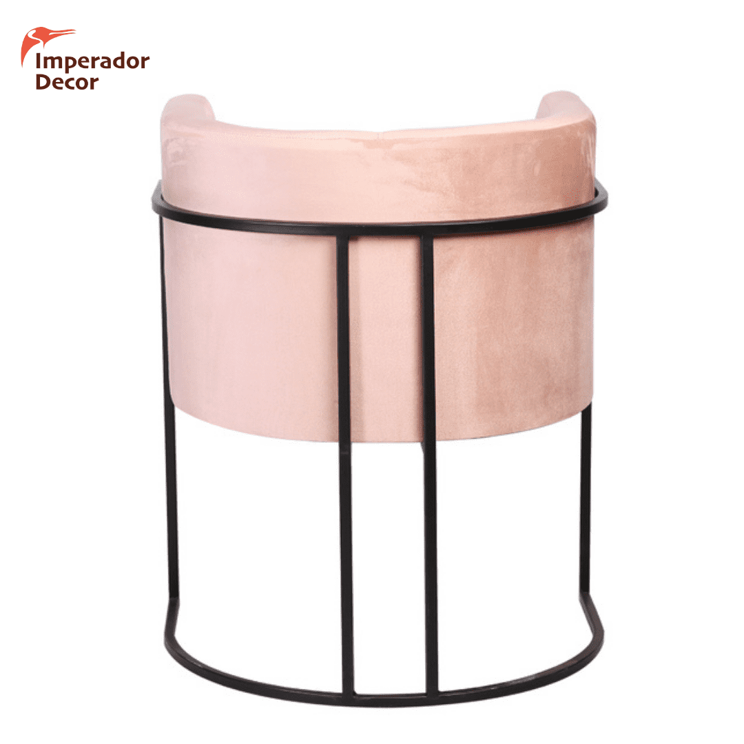 Poltrona Luna Rosa e Preto p/ Sala