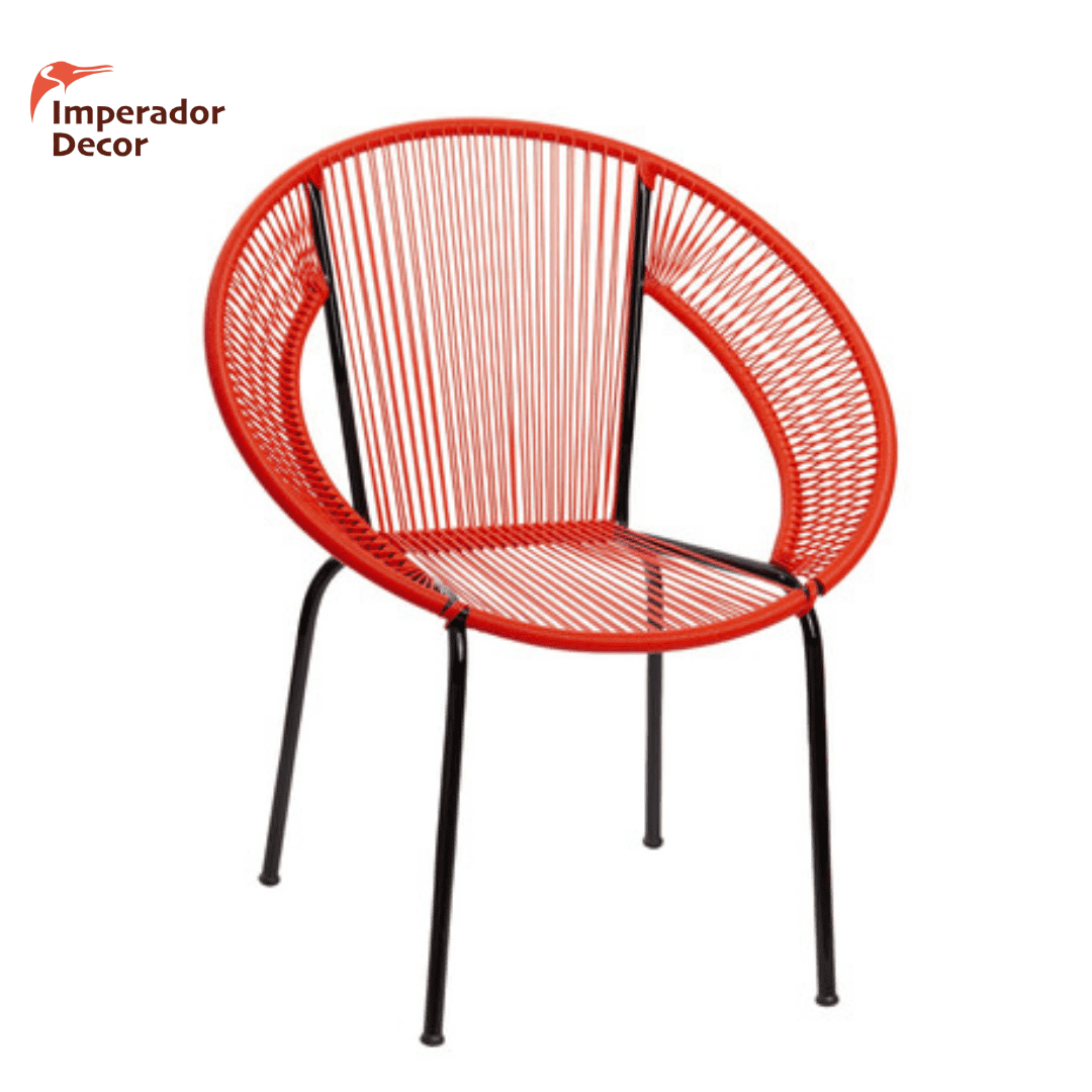 Cadeira Cancun Vermelho p/ Varanda e Jardim