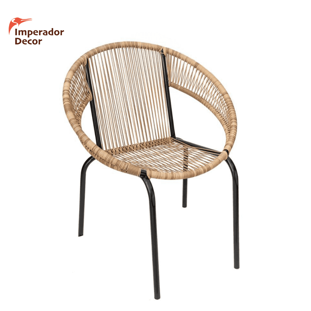 Cadeira Cancun Palha p/ Varanda e Jardim