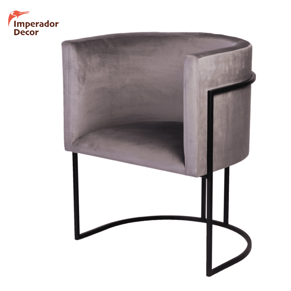 Poltrona Luna Cinza e Preto